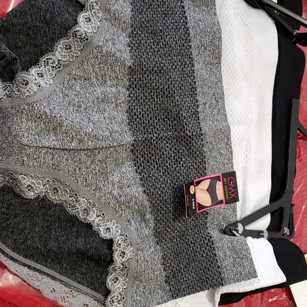 NWT CMX Moving 3Pk Shapewear WithFishnet Sz 2X $35